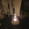 THEA LIGHT van glas op een stenen voet. - Afbeelding 2